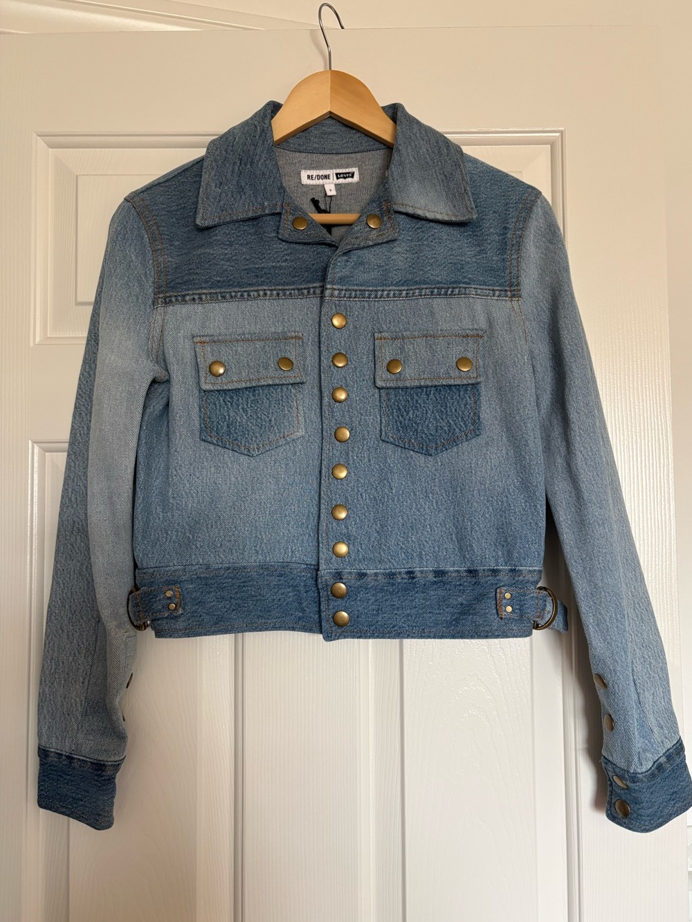 RE/DONE Levi’s 60s Snap Denim Jacket✨NWT Sz Small